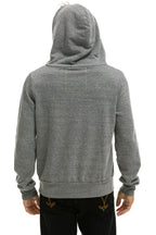 Retro 5 STRIPE HOODIE - HEATHER GREY