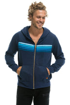 Retro 5 STRIPE HOODIE - NAVY BLUE