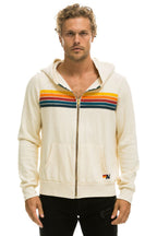 Retro 5 STRIPE HOODIE - VINTAGE WHITE