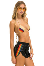 Retro 5 STRIPE NYLON JOGGER SHORT - BLACK