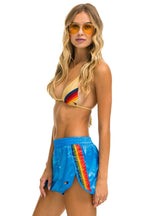 Retro 5 STRIPE NYLON JOGGER SHORT - BLUE CINA