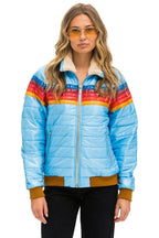 Retro 5 STRIPE JACKET - SKY GLOSSY