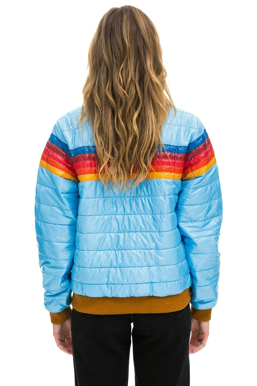 Retro 5 STRIPE JACKET - SKY GLOSSY