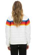 Retro 5 STRIPE JACKET - WHITE GLOSSY