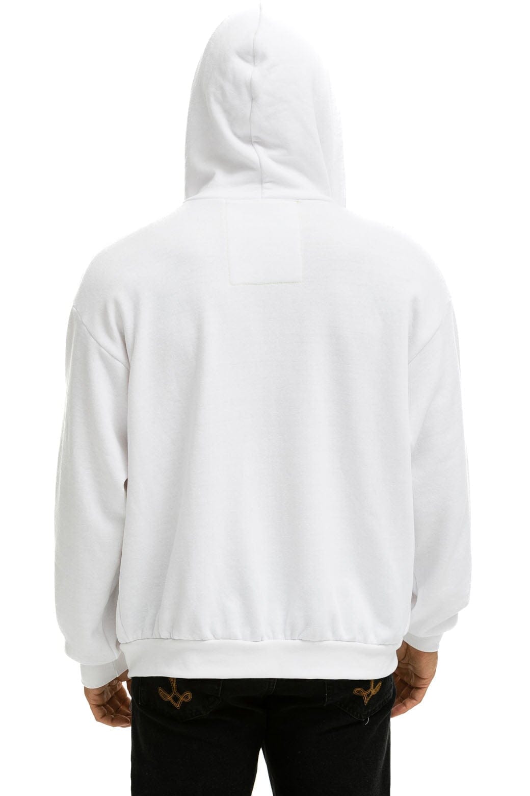 Retro 5 STRIPE RELAXED ZIP HOODIE - WHITE 2