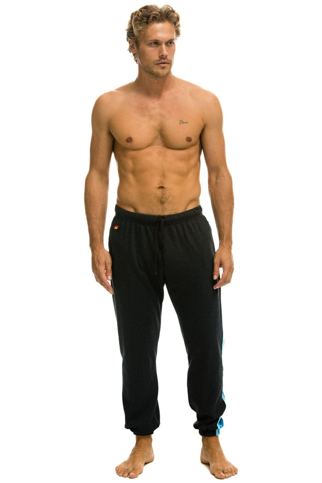 Retro 5 STRIPE SWEATPANTS - CHARCOAL BLUE