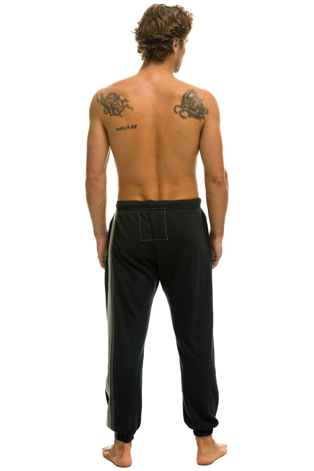 Retro 5 STRIPE SWEATPANTS - CHARCOAL GREY