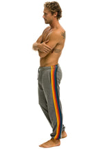 Retro 5 STRIPE SWEATPANTS - HEATHER GREY