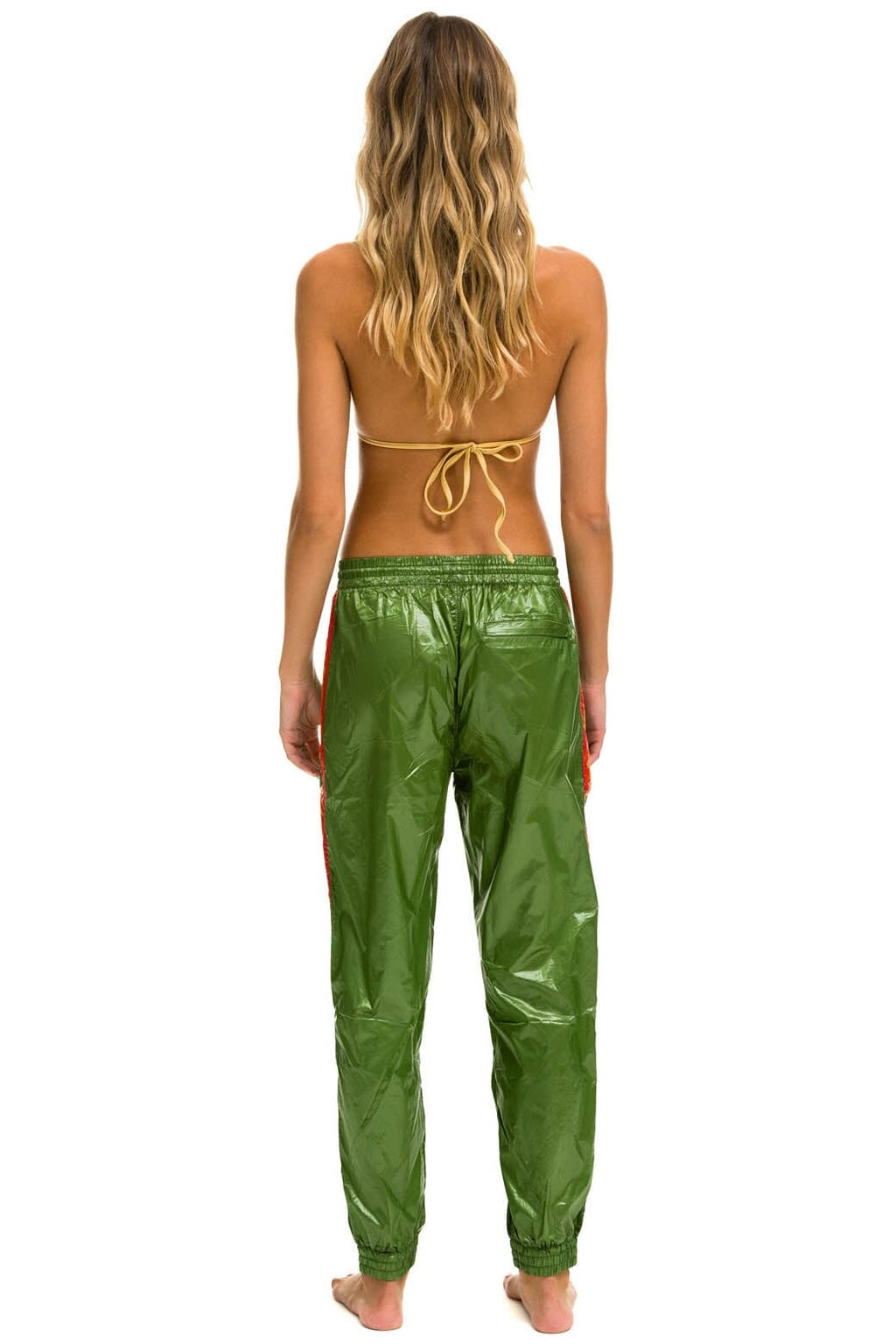 Retro 5 STRIPE WIND PANT - GARDEN GREEN