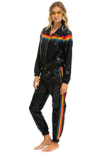 Retro 5 STRIPE WINDBREAKER - BLACK GLOSSY