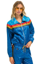 Retro 5 STRIPE WINDBREAKER - DRESDEN SNORKEL BLUE GLOSSY