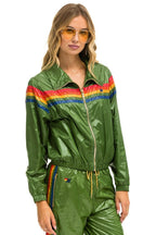 Retro 5 STRIPE - WINDBREAKER GARDEN GREEN GLOSSY
