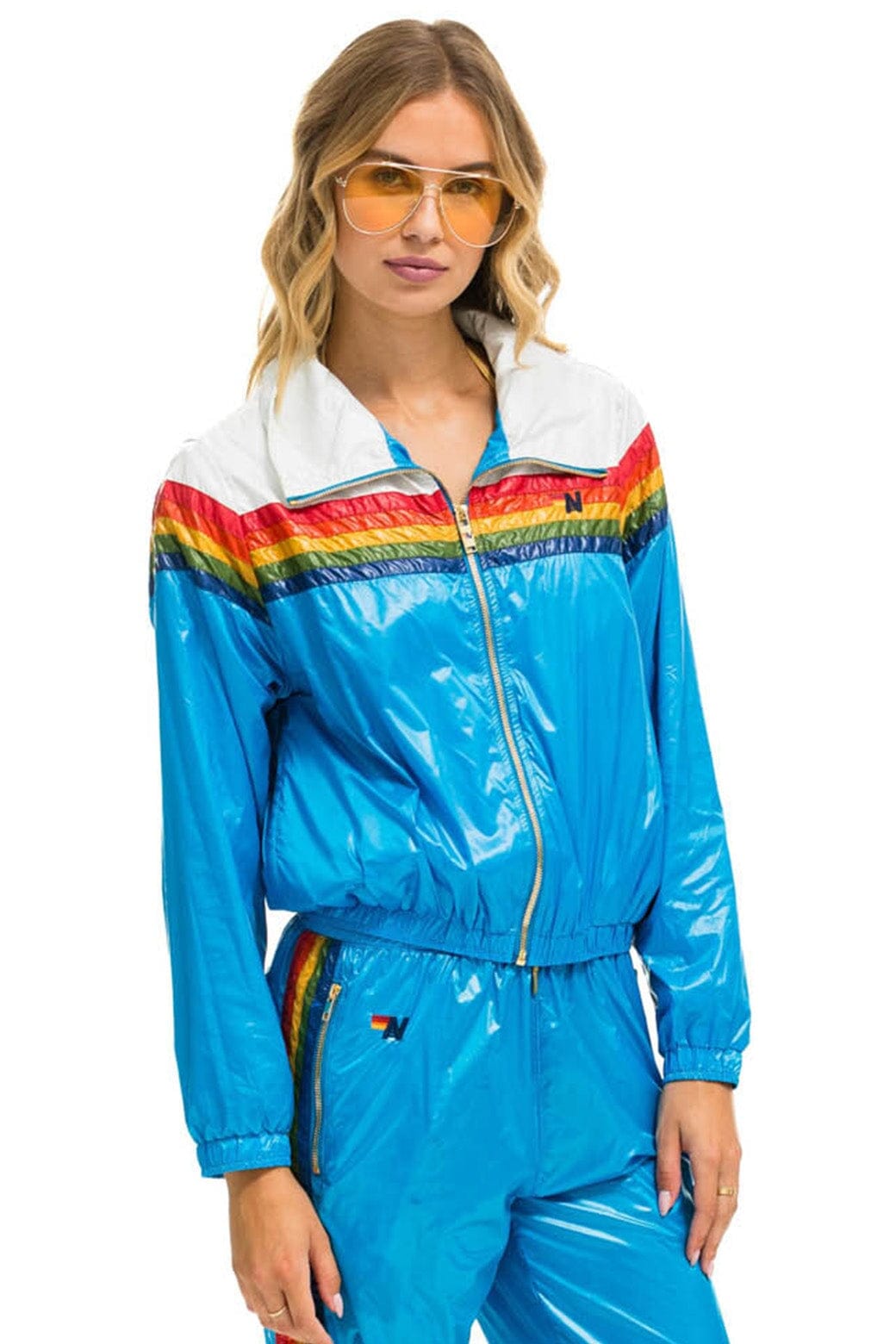 Retro 5 STRIPE WINDBREAKER - VINTAGE WHITE DRESDEN GLOSSY