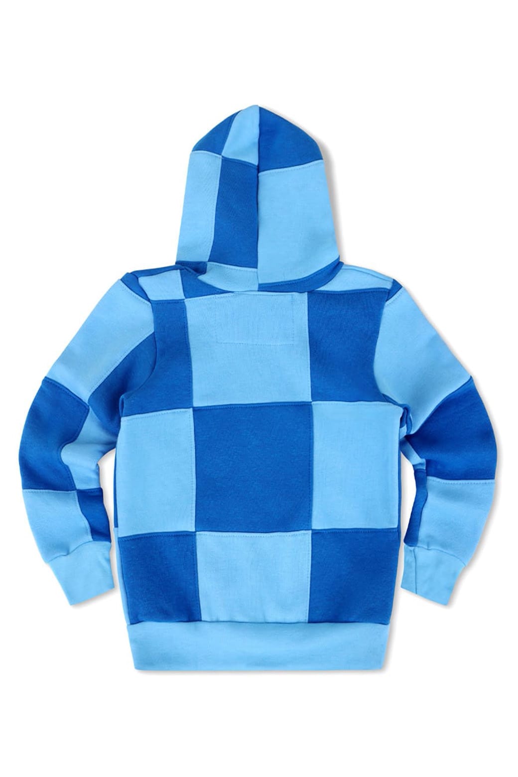 Retro KIDS CHECK QUILTED ZIP HOODIE - SKY ADVENTURE BLUE