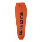 Retro UNIVERSITY OF TEXAS UNISEX CIRCLE PRINT SWEATPANTS - BURNT ORANGE