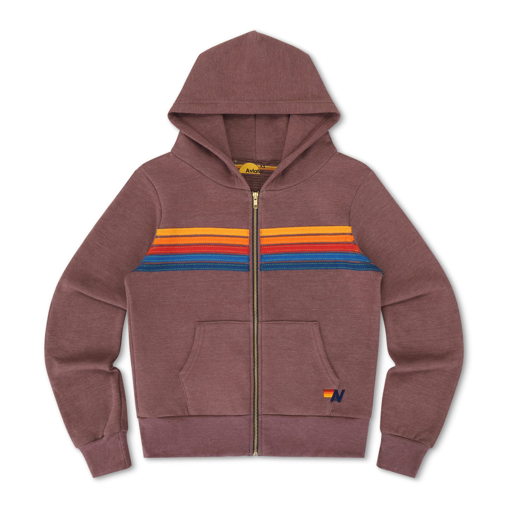 Retro 5 STRIPE HOODIE - MOCHA
