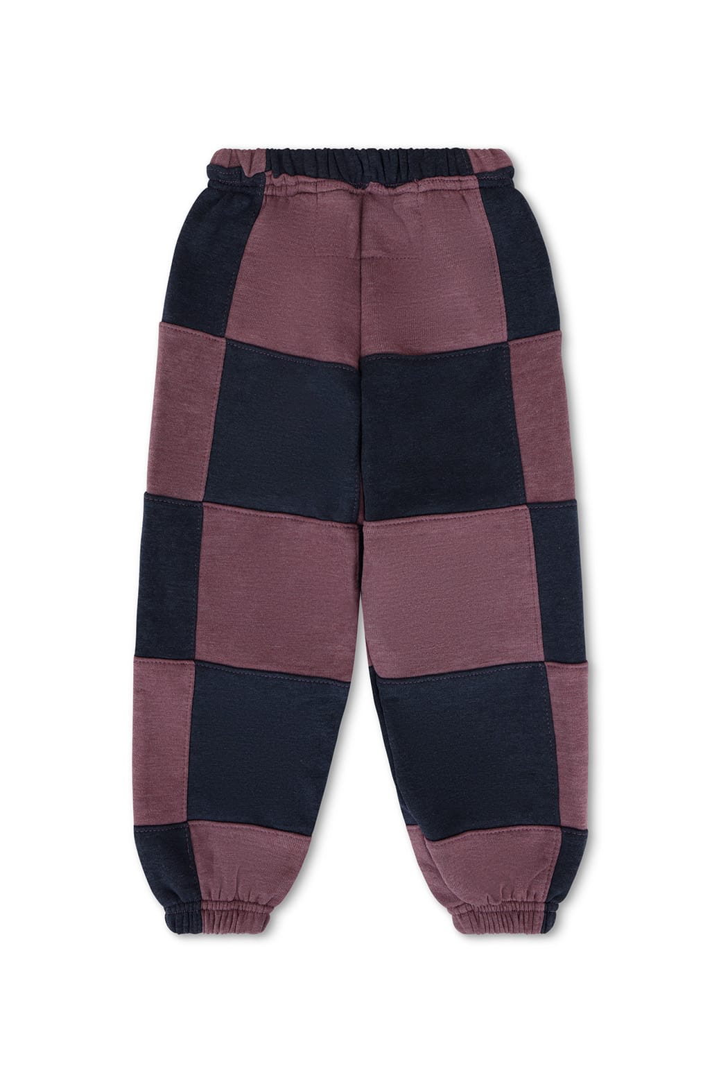 Retro KIDS CHECK QUILTED SWEATPANTS - CHARCOAL MOCHA