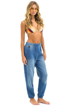 Retro 5 STRIPE SWEATPANTS - FADED WATER