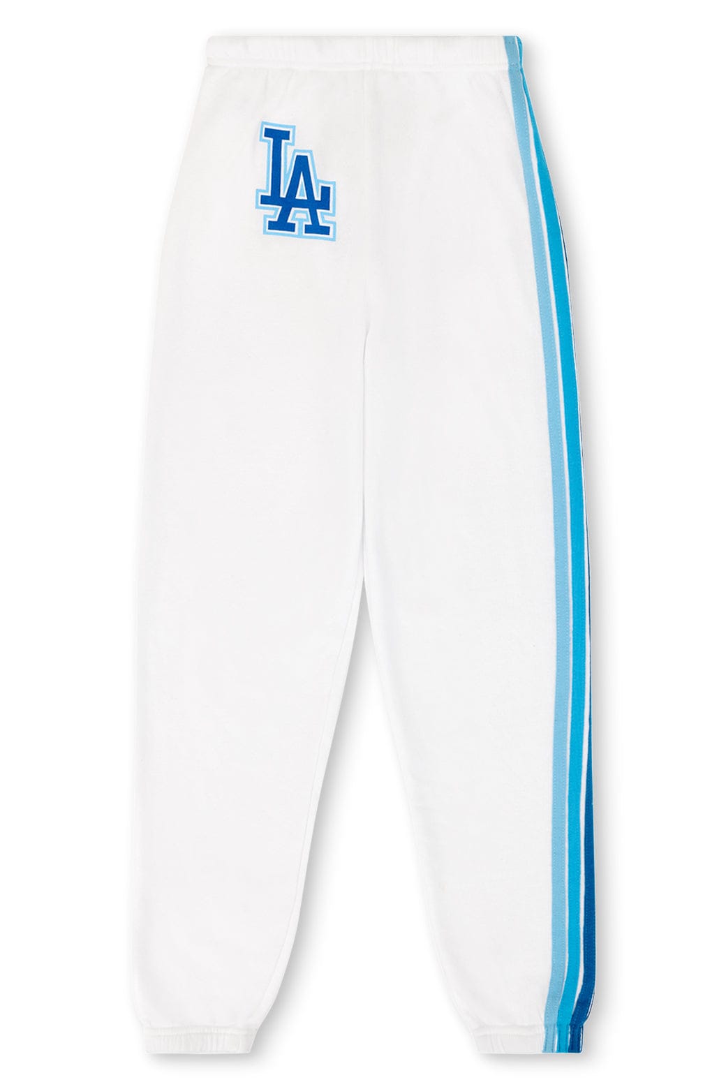 Retro LOS ANGELES DODGERS 5 STRIPE SWEATPANTS - WHITE BLUE