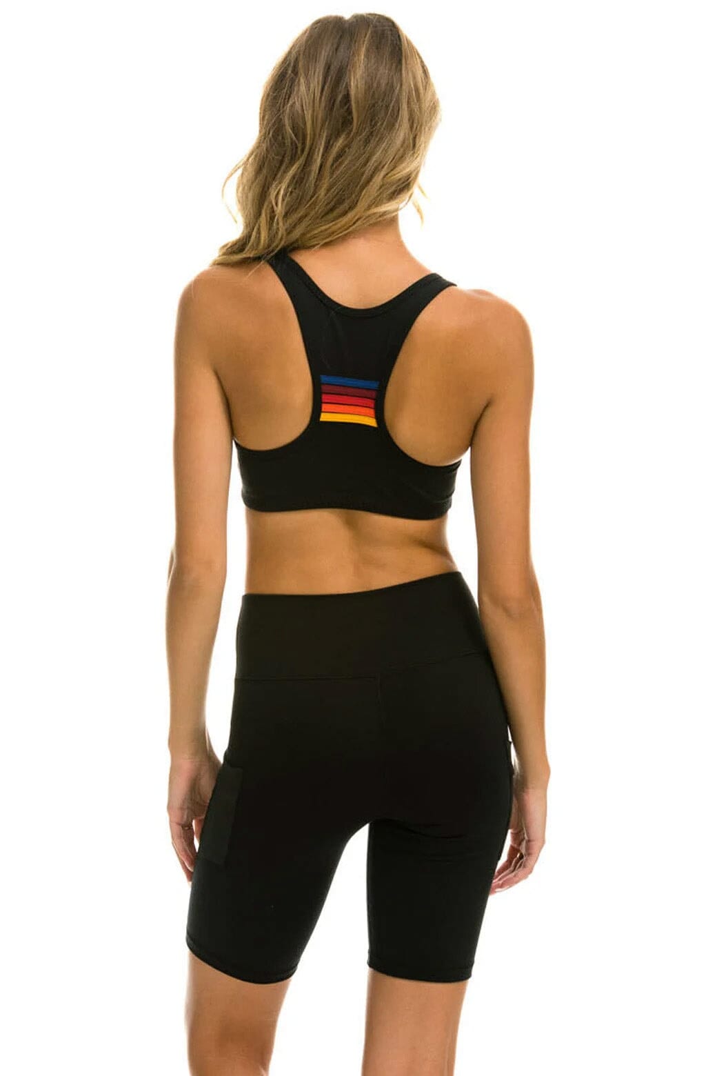 Retro 8 INCH CARGO POCKET HI-RISE BIKER SHORT - BLACK