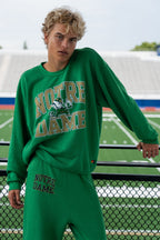 Retro NOTRE DAME 2026 RELAXED CREW SWEATSHIRT - KELLY GREEN