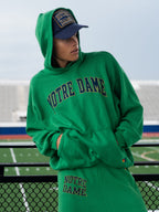 Retro NOTRE DAME 2026 PULLOVER HOODIE RELAXED - KELLY GREEN