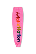 Retro KIDS AVIATOR NATION VENICE SWEATPANTS - NEON PINK