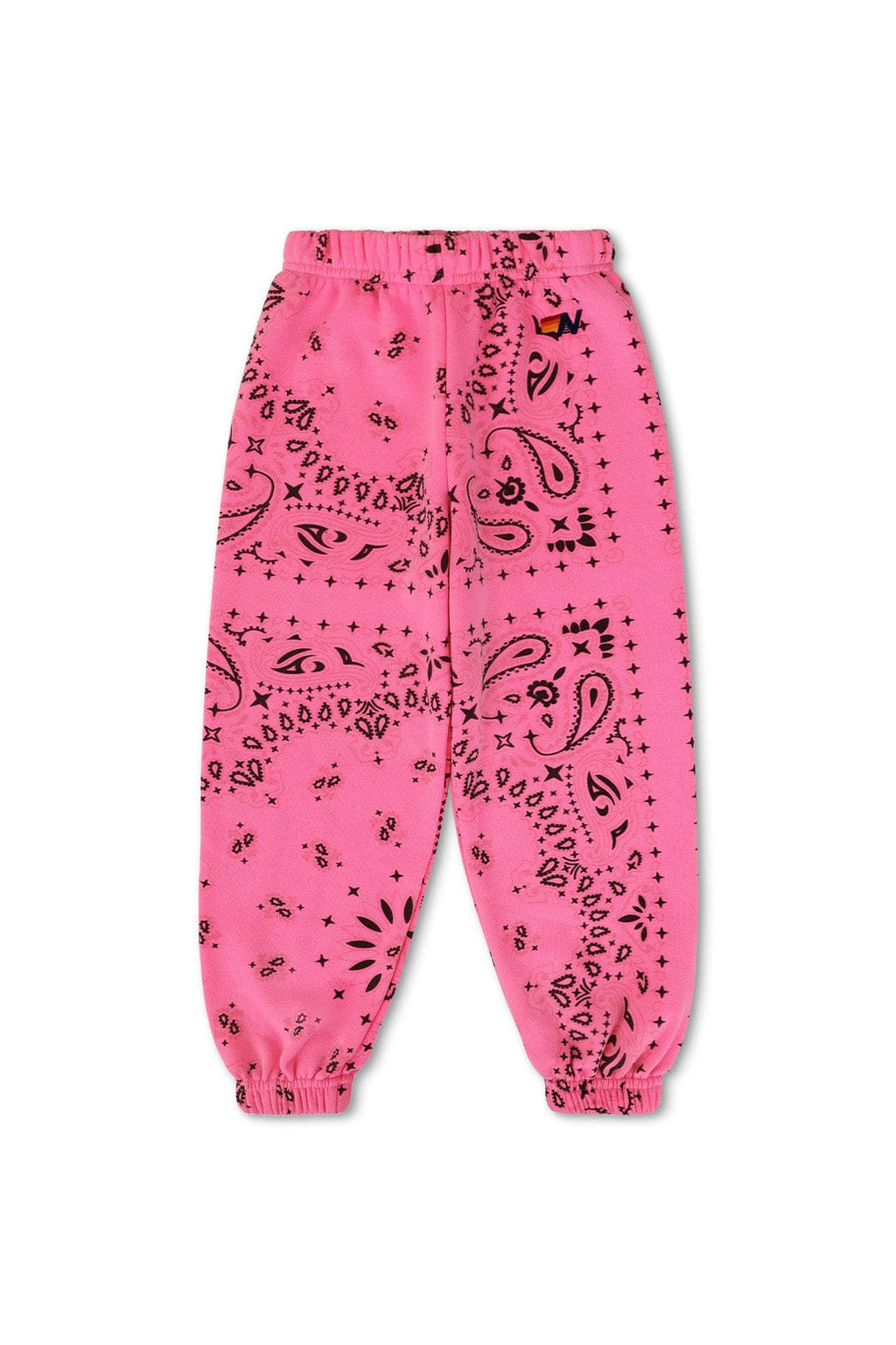Retro KIDS BANDANA SWEATPANTS - NEON PINK