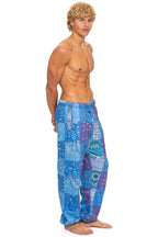 Retro BANDANA QUILTED SWEATPANTS - BLUE