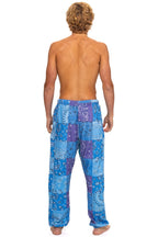 Retro BANDANA QUILTED SWEATPANTS - BLUE