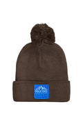 Retro PALM TREE FESTIVAL ASPEN 2025 POM POM BEANIE - BROWN