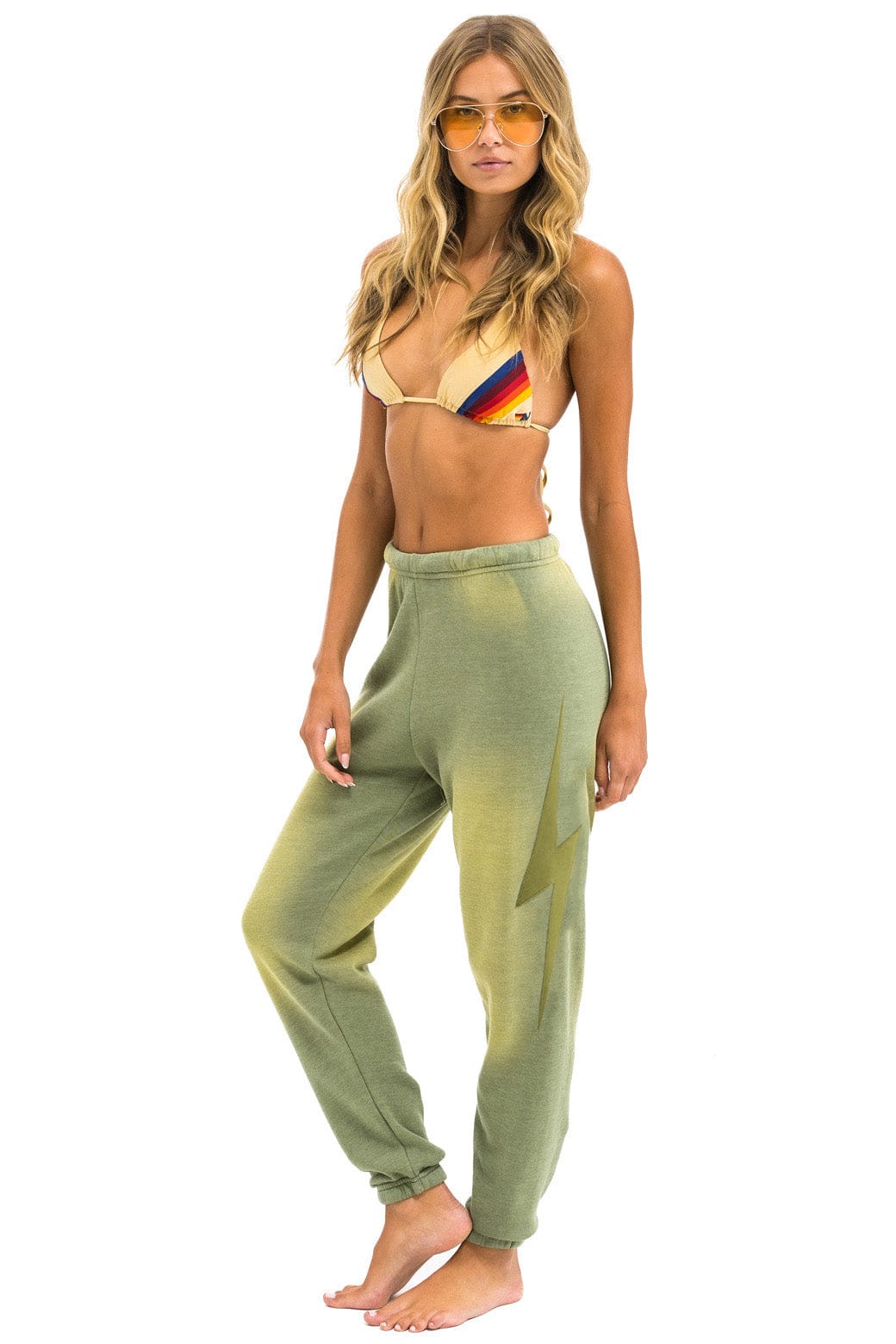 Retro BOLT STITCH SWEATPANTS - FADED ARMY