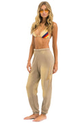 Retro BOLT STITCH SWEATPANTS - FADED TAN