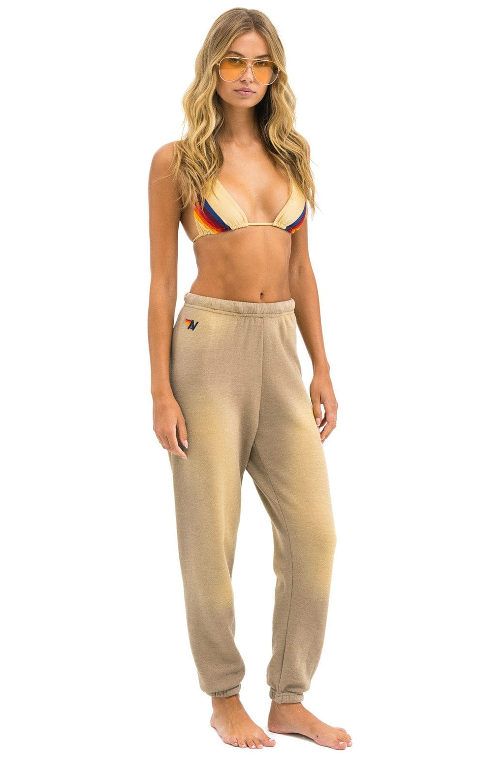 Retro BOLT STITCH SWEATPANTS - FADED TAN