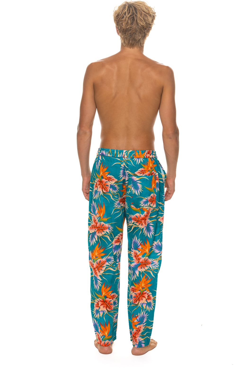 Retro UNISEX COTTON LUXE POPLIN RELAXED PANT - BLUE HAWAII