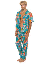 Retro UNISEX COTTON LUXE POPLIN RELAXED PANT - BLUE HAWAII