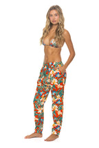 Retro UNISEX COTTON LUXE POPLIN RELAXED PANT - RED KAUAI