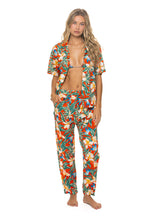 Retro UNISEX COTTON LUXE POPLIN RELAXED PANT - RED KAUAI