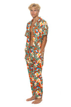 Retro UNISEX COTTON LUXE POPLIN RESORT SHIRT - RED KAUAI