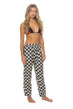 Retro UNISEX COTTON LUXE POPLIN RELAXED PANT - VINTAGE BLACK CHECKERED