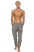 Retro UNISEX COTTON LUXE POPLIN RELAXED PANT - VINTAGE BLACK CHECKERED