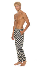 Retro UNISEX COTTON LUXE POPLIN RELAXED PANT - VINTAGE BLACK CHECKERED