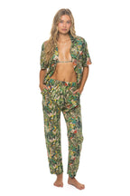 Retro UNISEX COTTON LUXE POPLIN RELAXED PANT - VINTAGE WHITE JUNGLE