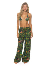 Retro WOMENS COTTON LUXE POPLIN WIDE LEG PANT - VINTAGE BLACK JUNGLE