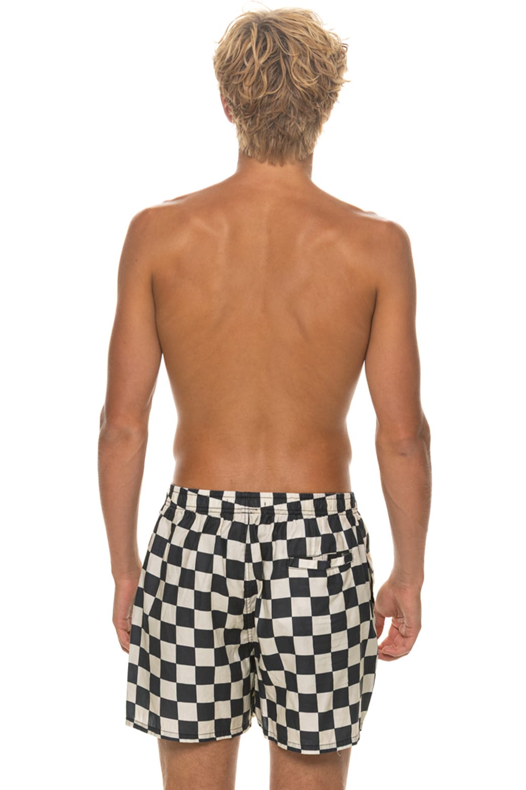 Retro MENS COTTON LUXE POPLIN RELAXED SHORT - VINTAGE BLACK CHECK