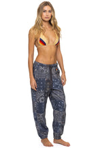 Retro BANDANA QUILTED SWEATPANTS - CHARCOAL