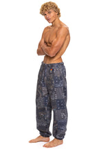 Retro BANDANA QUILTED SWEATPANTS - CHARCOAL