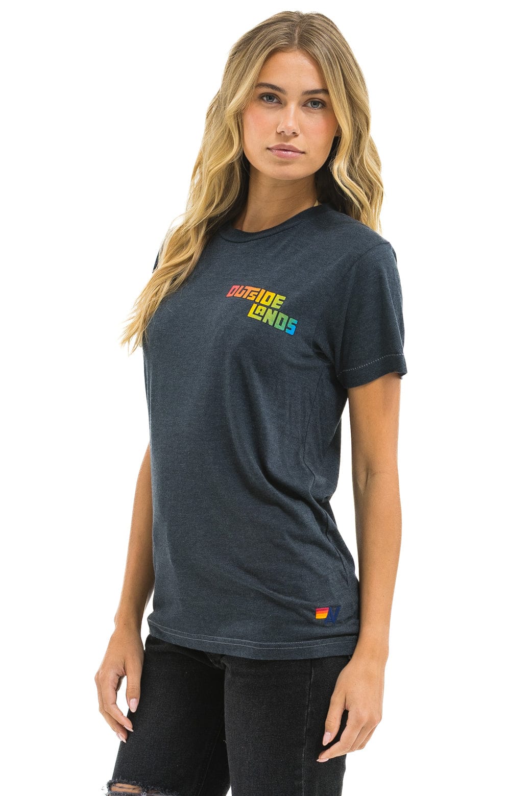 Retro OUTSIDE LANDS 2025 CREW TEE - CHARCOAL