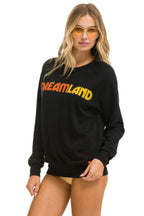 Retro DREAMLAND LOGO CREW SWEATSHIRT - BLACK