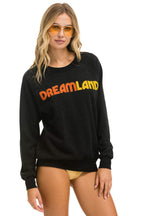 Retro DREAMLAND LOGO CREW SWEATSHIRT - BLACK